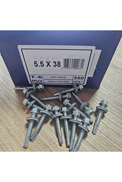 BEŞER ALÜMİNYUM Selectron 5.5x38 T-6 Muv Trapez Çatı Vidası 350 Adet