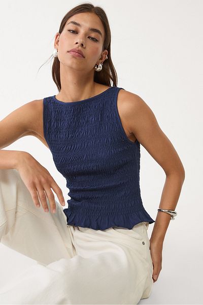 Stradivarius Gathered T-shirt with ruffles