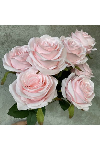 Choice light pink 6 Artificial flowers simulation 9 head rose bouquet wedding wedding decoration artificia