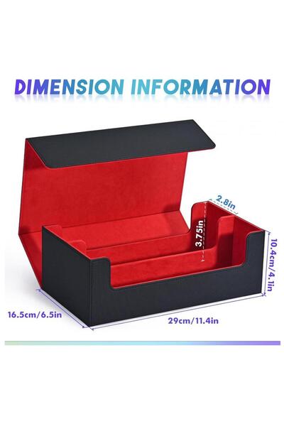 Choice red 1200+Trading Card Deck Box Sturdy Collectible Dustproof Holds 1200...