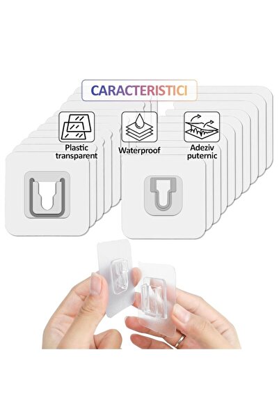 NEXTLY Set 100 X Suport Dublu Cu Autoadeziv , Fixare/agatare Diverse Obiecte, Aplicabil Pe Diverse