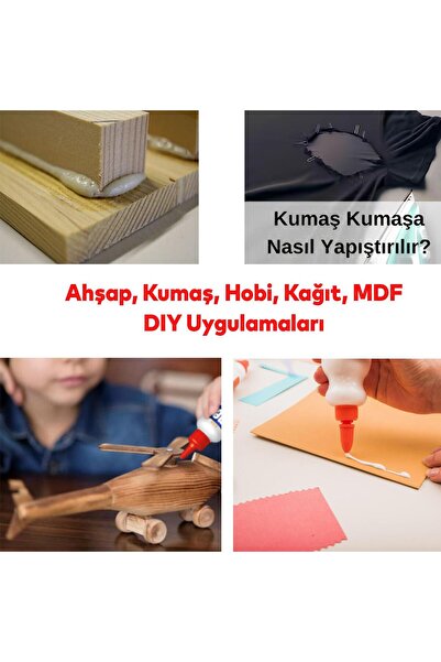 NZB D3 Hazır Ahşap Tutkalı 500 gram Şeffaf Mobilya Mdf Sunta Kumaş Kağıt DIY Uygulamalarında Yapıştırıcı
