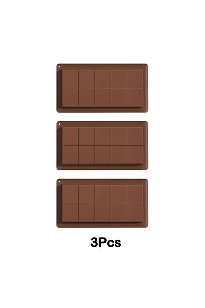 Choice 3 قطع من قوالب ألواح الشوكولاتة المصنوعة من السيليكون، قوالب شمع قابلة...