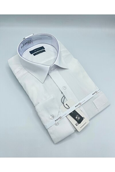 BZN Men's White Regularfit Shirt