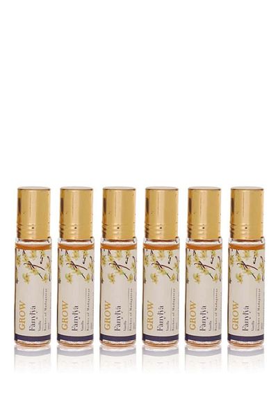 jad Grow Fanylya Vanilla Unisex Roll-On Perfume 10 ml (Pack-of-6)