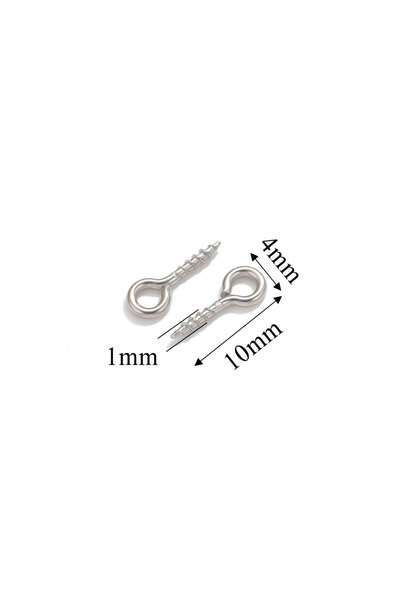 Choice1 JC029-S10 100 قطعة من دبابيس العين الصغيرة المصنوعة من الفولاذ المقاو...
