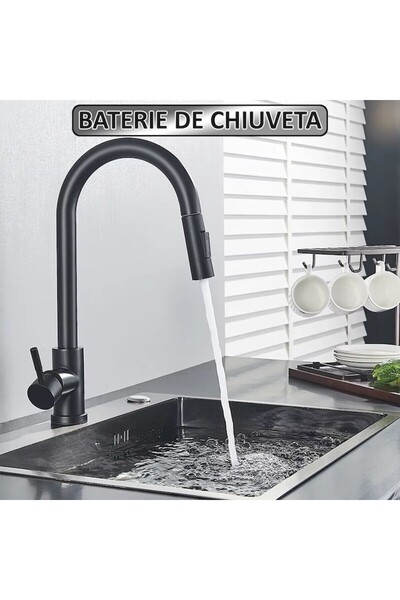 NEXTLY Swan Type Sink Mixer, 360° Rotation, Extendable and Retractable Head, 2 Types