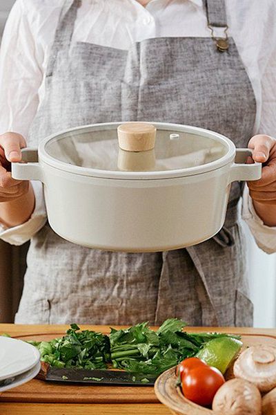 NEOFLAM Fika Aluminum Cast Pot with Glass Lid 24 cm X 10 cm