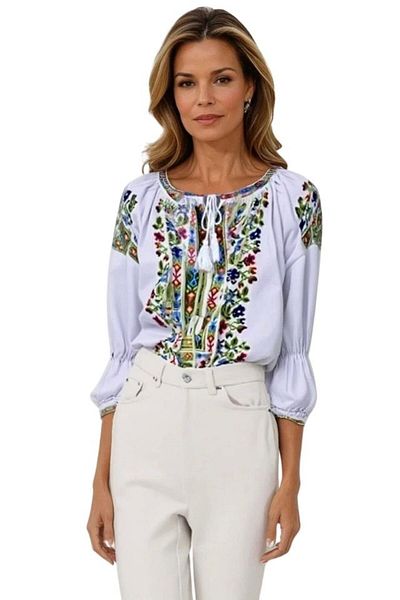 rody's forever Women's blouse type RD24, white/green