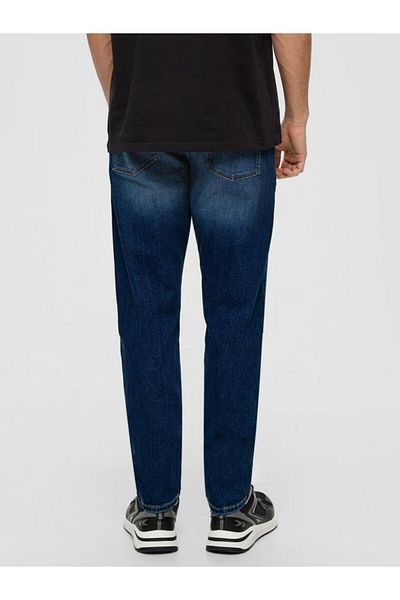 QS by s.Oliver Men's Jeans, Shawn, Mid-rise, Regular Fit, Tapered Leg, , Dark Blue