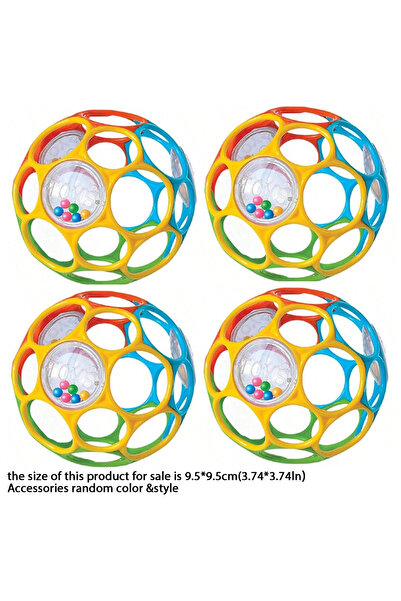 Choice 4PCS-G Soft Baby Grasping Ball Rattles with Bell Ball Early Education Educational Sensory Toy Random