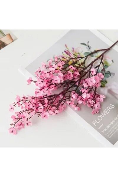 Choice Pink Cherry Blossoms Artificial Flowers Baby's Breath Gypsophila Fake Flowers DIY Wedding Home Vase