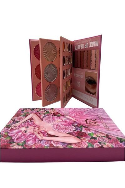 Kerry Rose Kerry Rose Professional Palette - Soft Shades for Eyeshadow, Blush, and Highlighter - All-in-One Beauty Palette