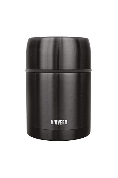Noveen Thermos For Soup/Food Tb945 600ml, Double Wall, Stainless Steel, Carrying Case, Black