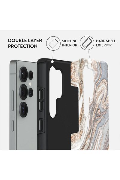 Samsung Burga Case Galaxy S25ultra Hybrid 2 Layer Hard Shell Silicone Protective, Scratch Resistant