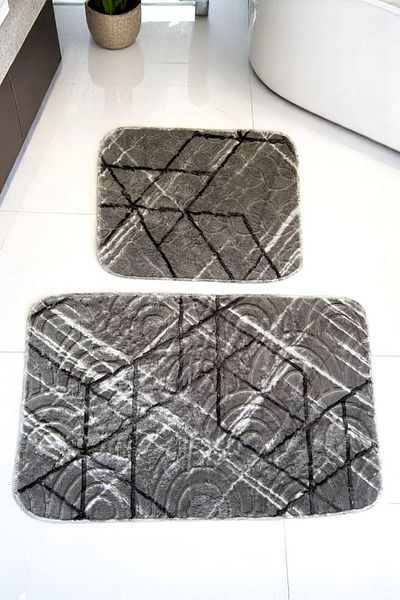 MixCotton Home Χαλάκι μπάνιου Αντιολισθητική βάση 80x50 cm + 40x50 cm