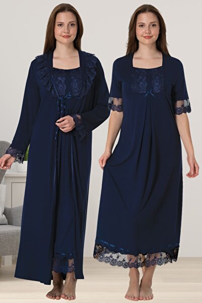 ByLohusa طقم ثوب نوم للحوامل باللون الأزرق الداكن من Effortt