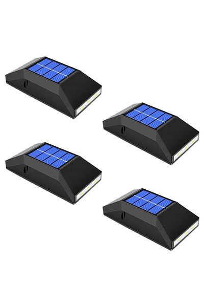 NEXTLY Set 4 X Lampa De Exterior Decorativa Cu Incarcare Solara , Pentru Perete/gard/scari, Senzor