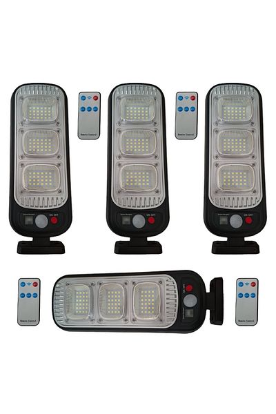 NEXTLY Set 4 Lampi Cu Incarcare Solara 72 Led Smd, , Senzor De Miscare Si Lumina, 3 Moduri