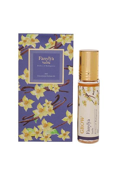 jad Grow Fanylya Vanilla Unisex Roll-On Perfume 10 ml (Pack-of-6)