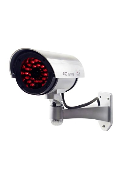 NEXTLY Set of 2 Fake Surveillance Cameras for Indoor/Outdoor Use, Flashing Red LED, Rotating