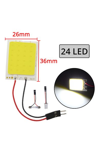 Choice 4 مجموعات من مصابيح COB 24LED، 4 مصابيح COB 18SMD 24SMD 36SMD 48SMD بيضاء T10 W5W LED لوحة ترخيص السيارة