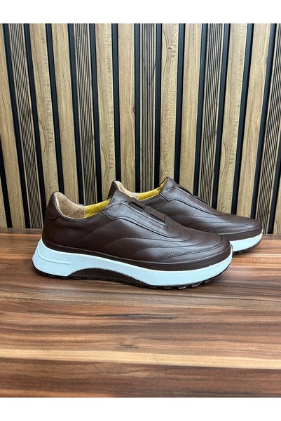 shot night Men's Elastic Genuine Leather Shoes