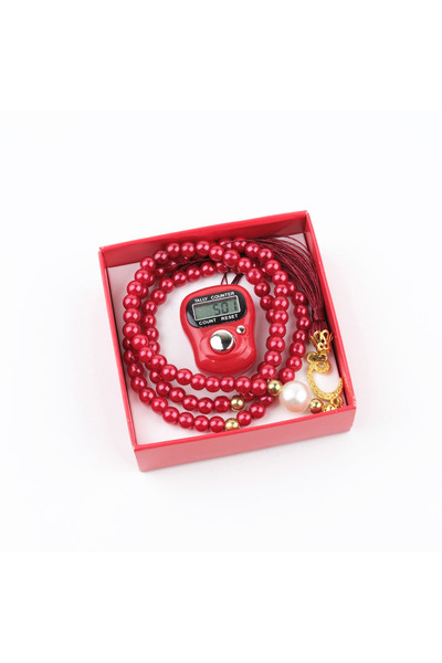 LapisDo Set cadou de 99 de mărgele de rugăciune Zikirmatik și de perle - Culo...