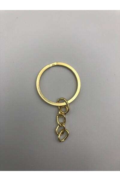 DUCK HOBY 100 Pcs 20 mm Nickel Plated Chain Flat Key Chain Ring Nickel Plated