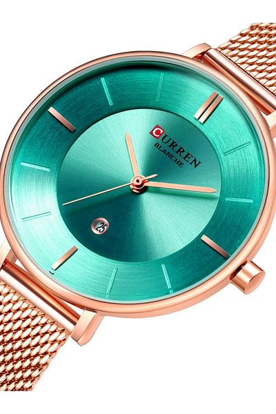 Curren 9037 Women’s Quartz Watch, Creative Casual Watches Stainless Steel Mesh Band Stylish Design