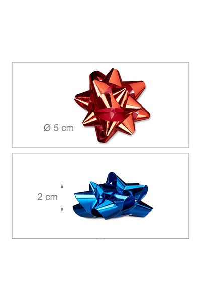 Relaxdays Set of 100 Gift Bows, Relaxdays, multicolor, 2 x 5 cm