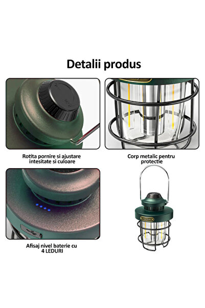NEXTLY Portable Lantern Lamp for Camping, Home or Yard, Rechargeable, Two Types