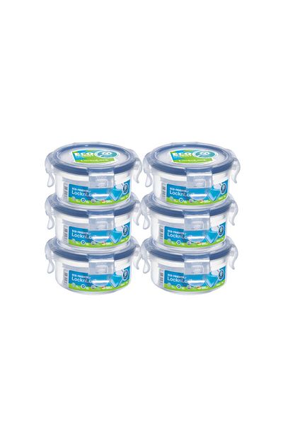 locknlock Food Container Round 100ml – Pack of 6 | Airtight, BPA-Free, Microwave Safe