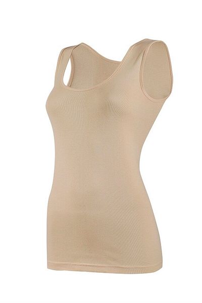 ÇamaşırcımShop Yıldız 2039 Ribbed Skin Colored Undershirt with Wide Straps
