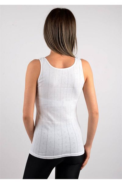 ÇamaşırcımShop Tutku 3 Pack Μονόχρωμο Ζακάρ Μοτίβο Μπλουζάκι με Φαρδύ λουράκι