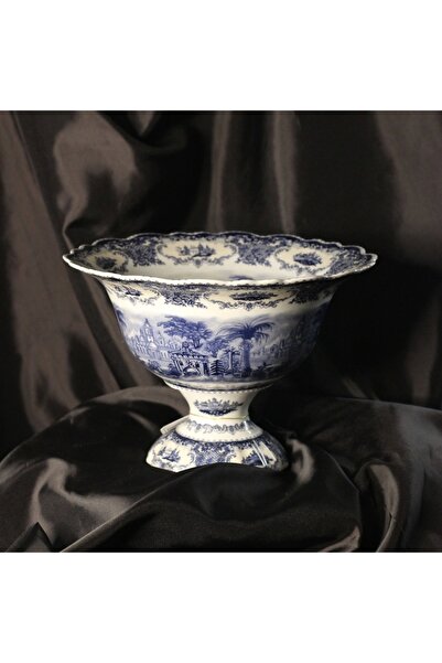 Zuccara Maison İtalya Kır Bahçeleri Desenli Zarif Ayaklı Meyvelik