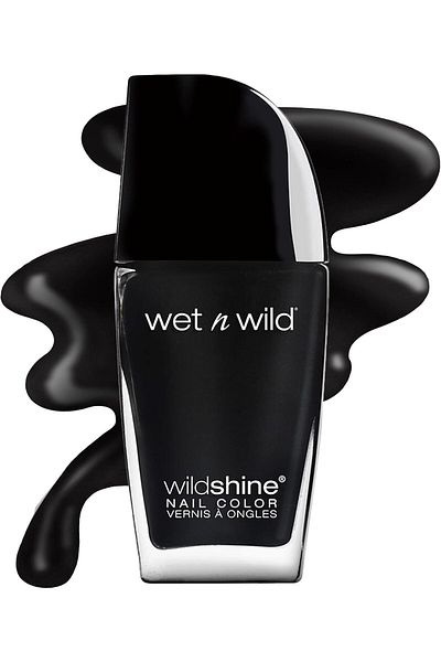 WET N WİLD Wet N Wild Wild Shine Nail Polish Black Crème – Long-lasting, High-shine, Bold Black Nail Color