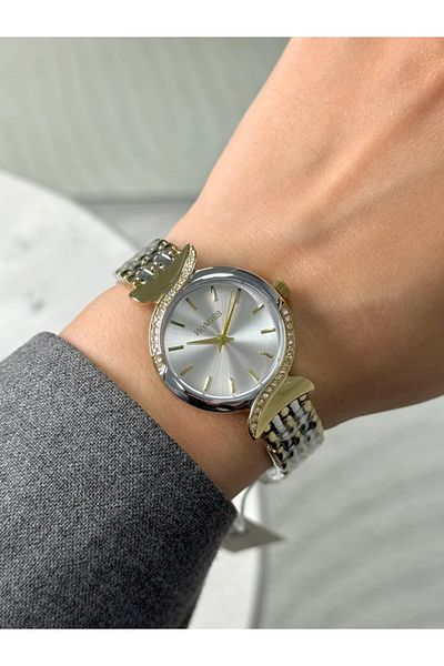 Homies Guaranteed Premium Women's Wristwatch Gold-Silver (White Dial Gold Detail) Rshms-216