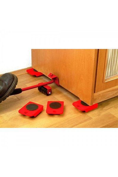 BOEM 5-piece kit made of durable metal and plastic, ideal for moving furniture