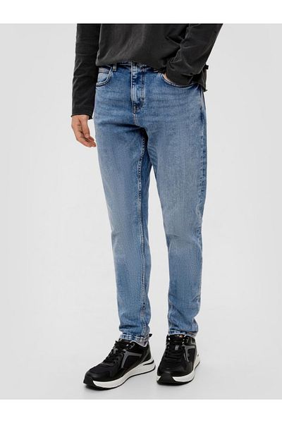 QS by s.Oliver Shawn Men's Jeans, Mid Waist, Regular Fit, Tapered Leg, , Light Blue