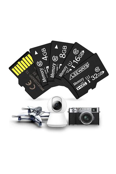 leeways 64Gb Memory Card 100Mb Read/Write Speed with Adapter