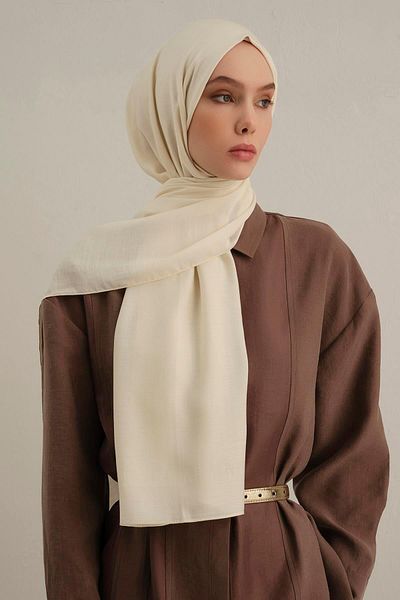 Armine Logo Bordered Cotton Silk Shawl 58