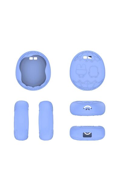 Choice جراب واقي من السيليكون لمنع السقوط باللون الأزرق المتوهج ليلاً مع غطاء...