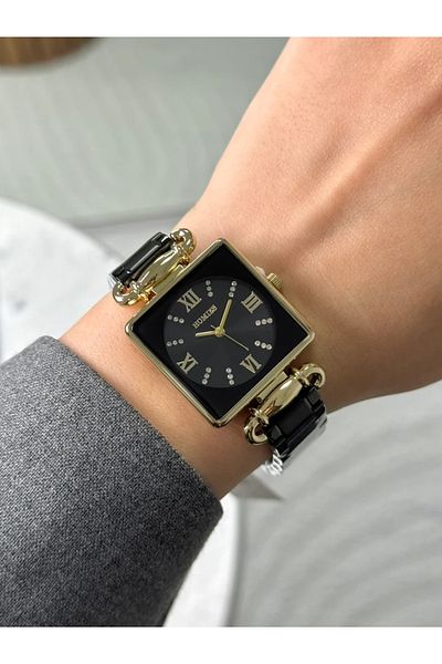Homies Guaranteed Premium Women's Wristwatch Black (Black Dial Gold Case) Rshms-208