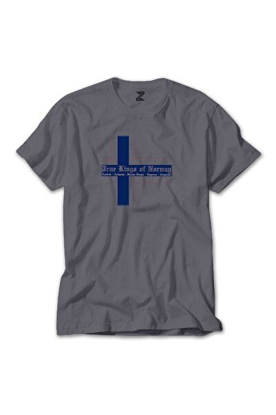 WAKHA Tricou colorat True Kings of Norway, culoare gri, mărimea M