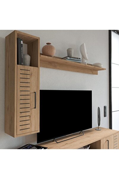 Bimossa G3610 Karla Tv Ünitesi Raflı Dolaplı Ve Orta Sehpa Sepet