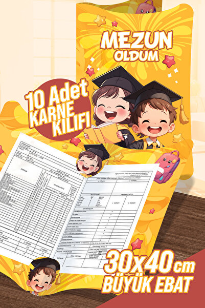 colortouch Випускний дитячий чохол для звітних карток 3 A4, 10 штук, великий ...