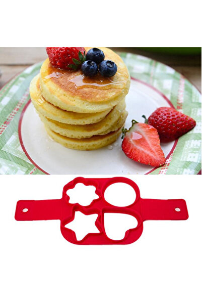 BOEM Formă pătrată din silicon alimentar pentru gătit ouă și clătite în formă de inimă/stea/cerc/floare