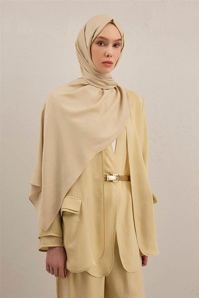 Armine Logo Bordered Cotton Silk Shawl 64