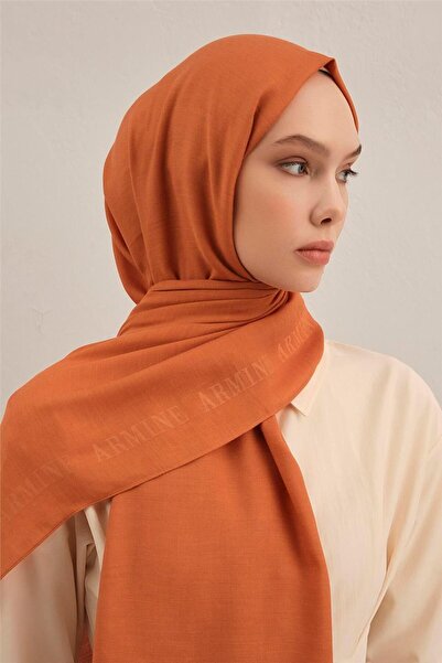 Armine Logo Bordered Cotton Silk Shawl 72